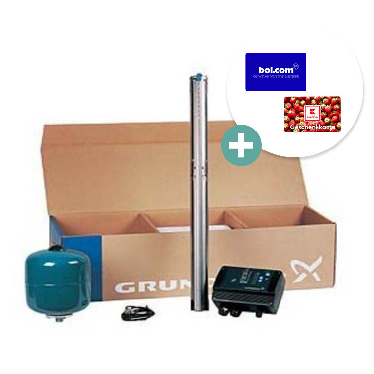 Grundfos Constant drukpakket met SQE 3-65 bronpomp incl. 20 m kabel